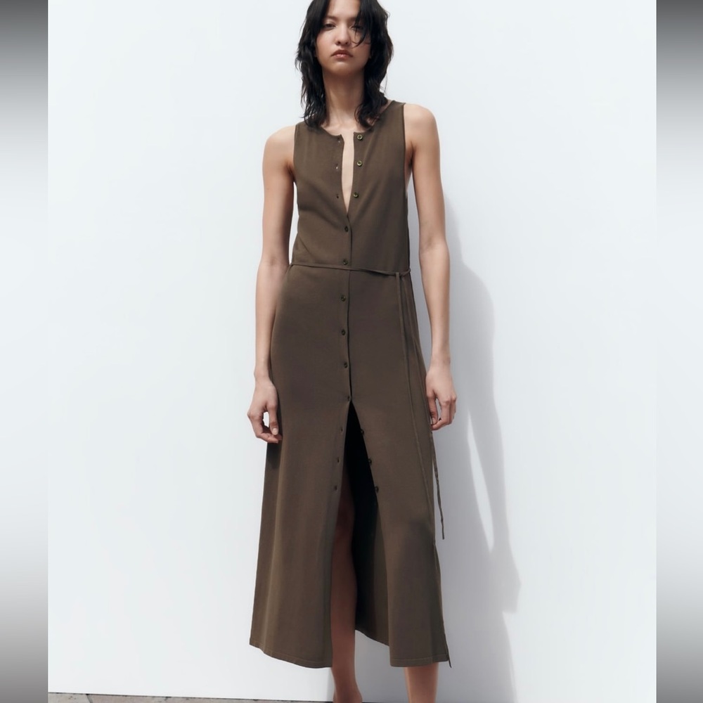 Zara knot belted dress